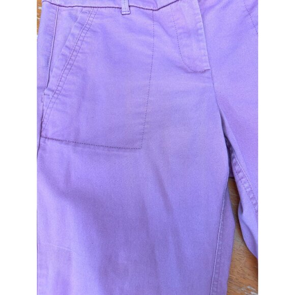 LOFT Outlet Mauve Modern Roll Cuff Chino Cotton Spandex Blend Size 10 - Picture 5 of 7